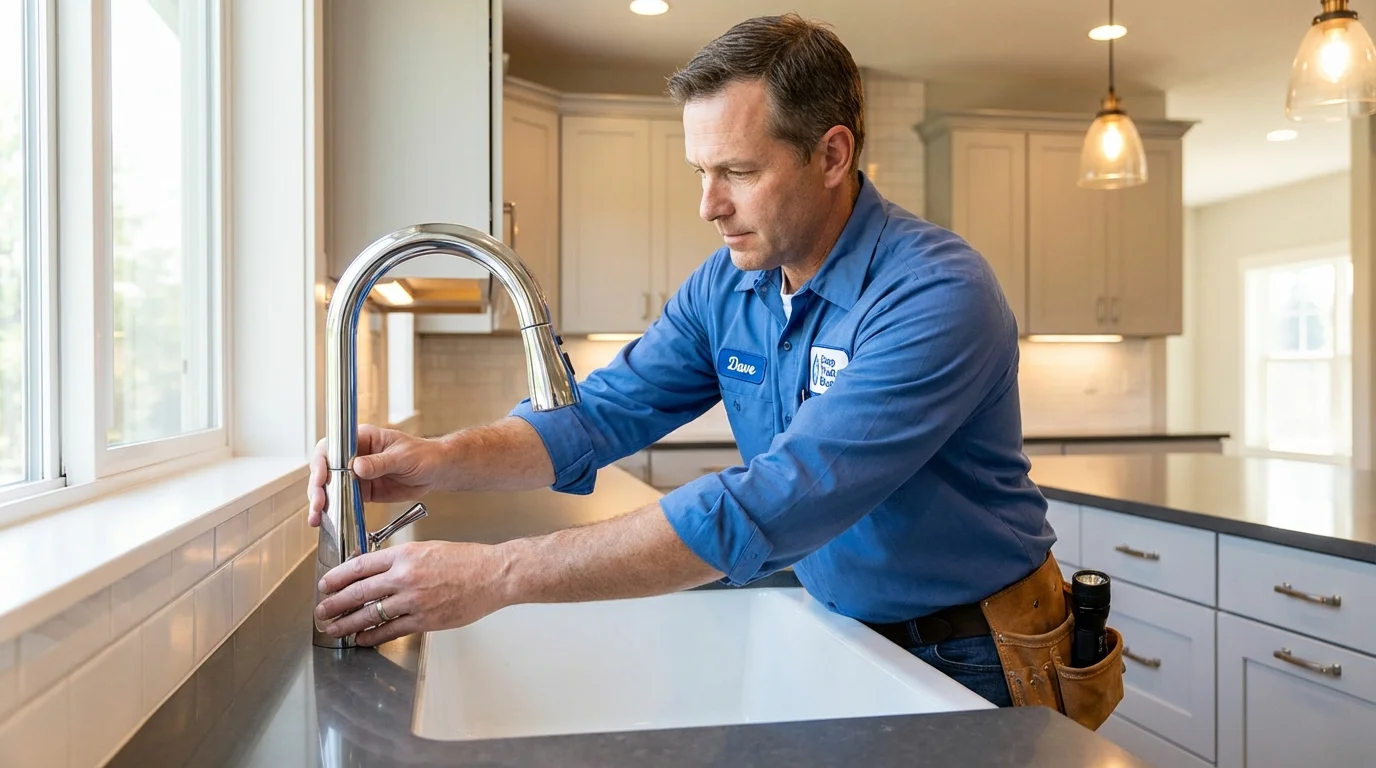 Kitchen faucet installation by Johns Plumbing LLC in Wolfforth