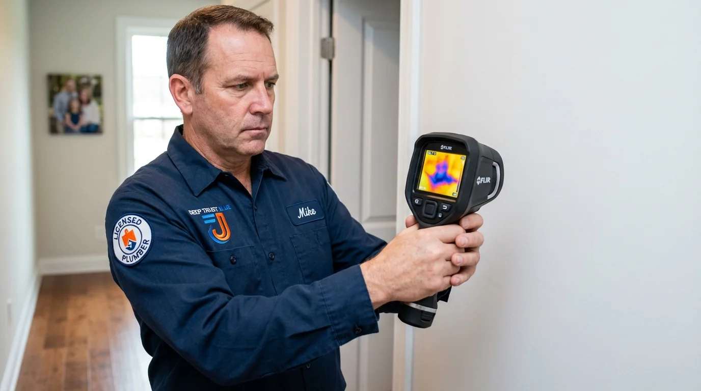 Thermal imaging leak detection by Johns Plumbing LLC in Wolfforth